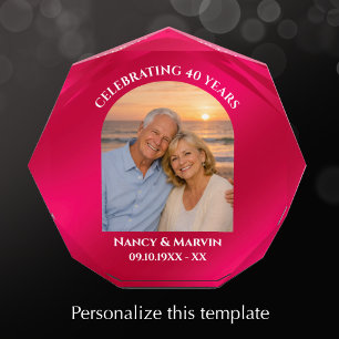 Regalo de Foto Personalizado Elegante para el 40 A
