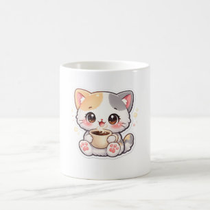 Regalo de gato lindo amante del café - Taza de gat
