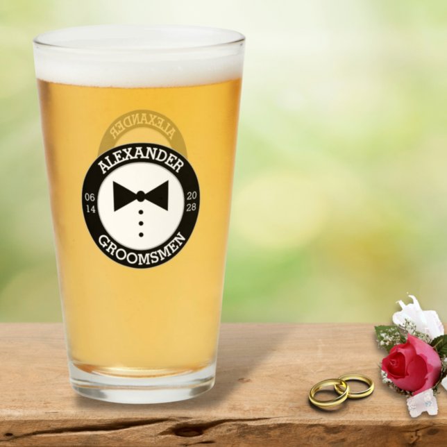 Regalo de Groomsmen | Vidrio de cerveza Boda de am (Subido por el creador)