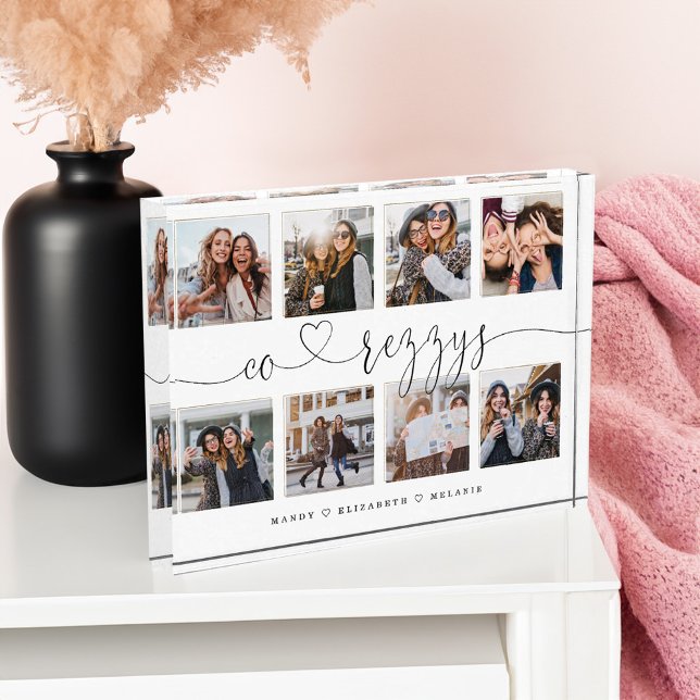 Regalo De Guión De Co-Rezzys Para Collage de fotos (Co-rezzys Script Gift For Friends Photo Collage)