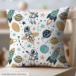 Regalo de habitación de niño con almohada de cohet