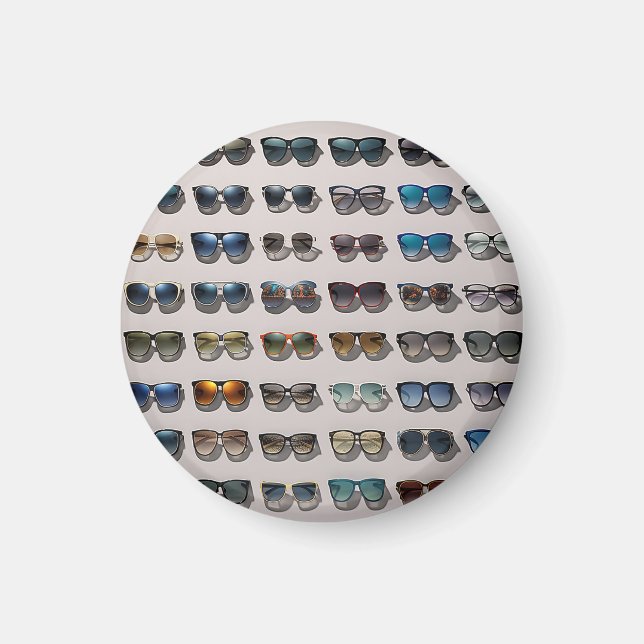 Regalo de imán con tema de gafas de sol (Frente)