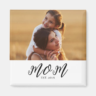 Regalo de imán de foto establecida de mamá