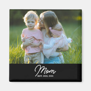 Regalo de imán de foto establecida de mamá
