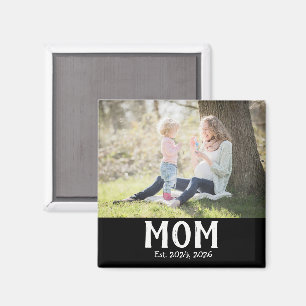 Regalo de imán de foto establecida de mamá