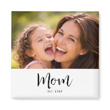 Regalo de imán de foto establecida de mamá