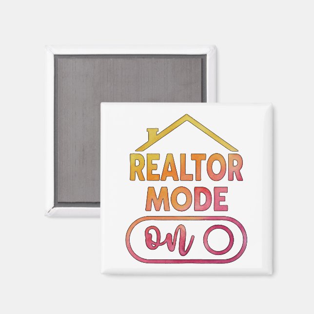 Regalo de inmobiliaria de imán de Modo de Agente A (Anverso/Reverso)