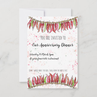 Regalo de invitación a la cena de aniversario