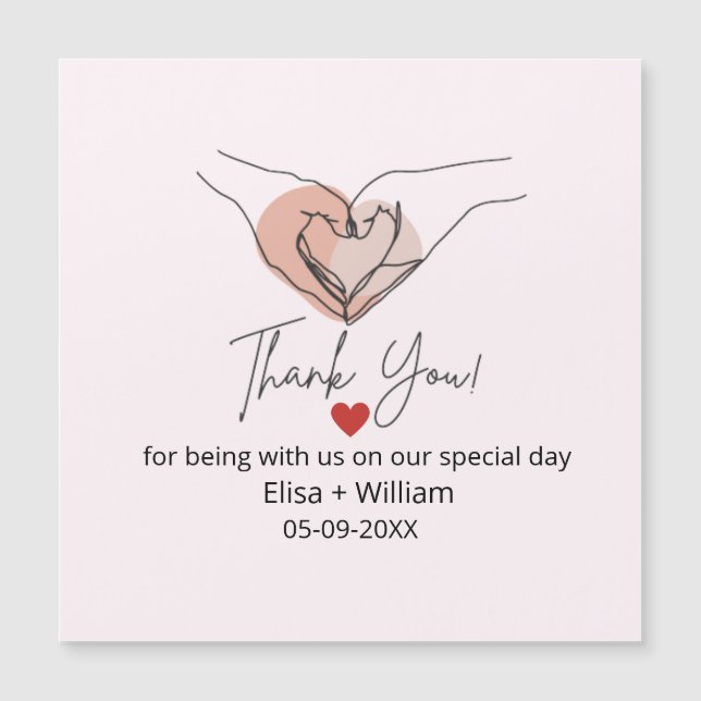 Regalo de invitado para Boda de Gesto de Mano mini (Anverso)
