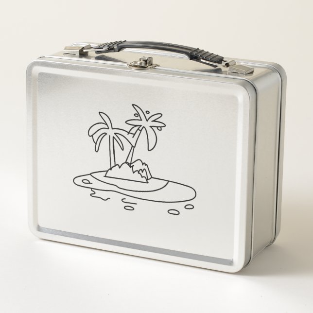 regalo de Isla del Paraíso, dibujo lineal (Anverso)