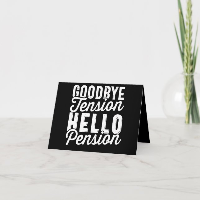 Regalo de jubilación, adiós tensión y hola pensión (Anverso)