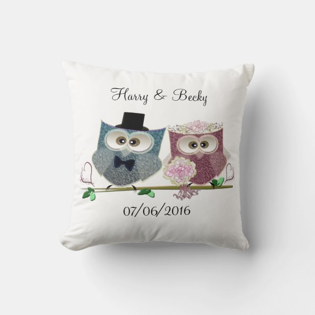 Regalo de la almohada del recuerdo de la boda (Anverso)