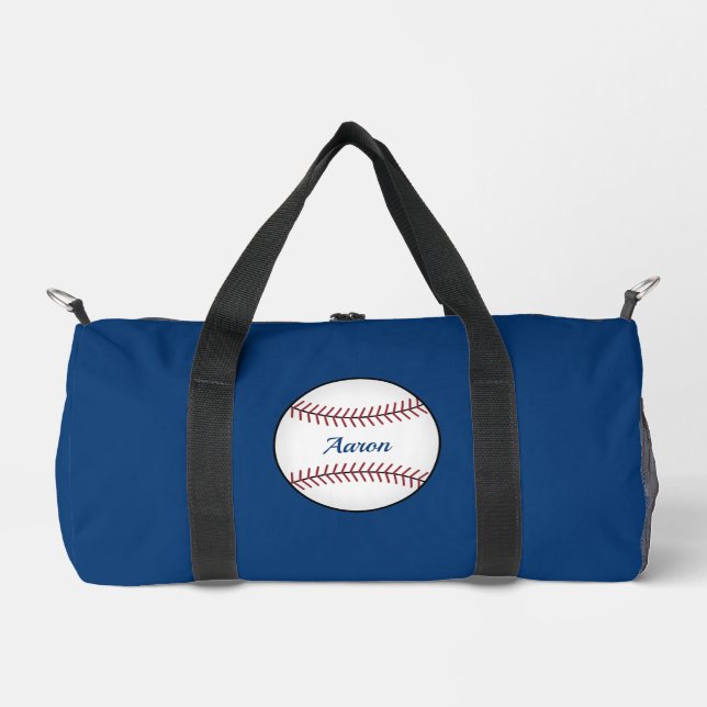 Regalo de la bolsa Duffel de béisbol azul personal (Anverso)