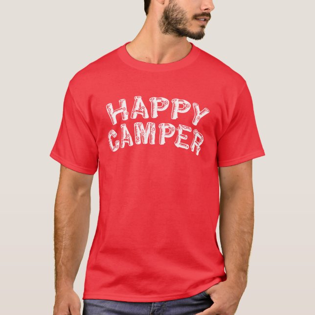 Regalo de la camisa de campo del campista contento (Anverso)