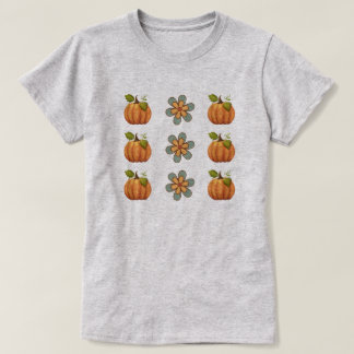 regalo de la camiseta de la flor de calabaza de ha
