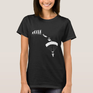 Regalo de la camiseta de Skydiver Evolution Funny