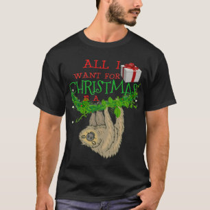 Regalo de la camiseta del navidad de la pereza