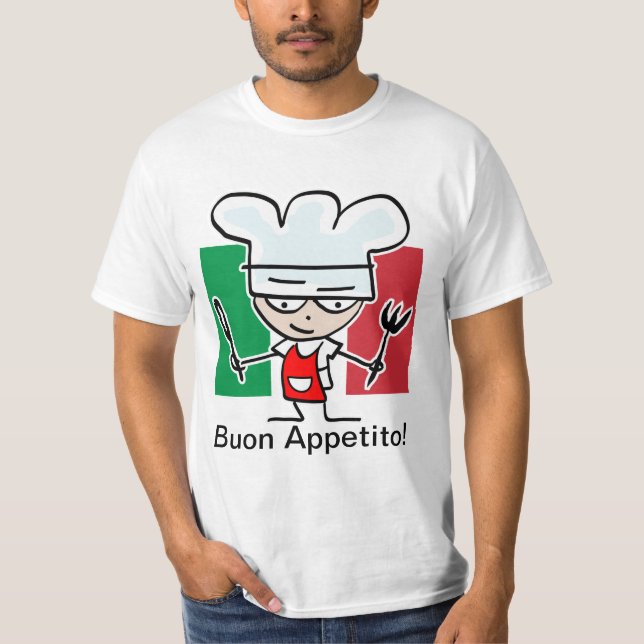 Regalo de la camiseta para los cocineros italianos (Anverso)