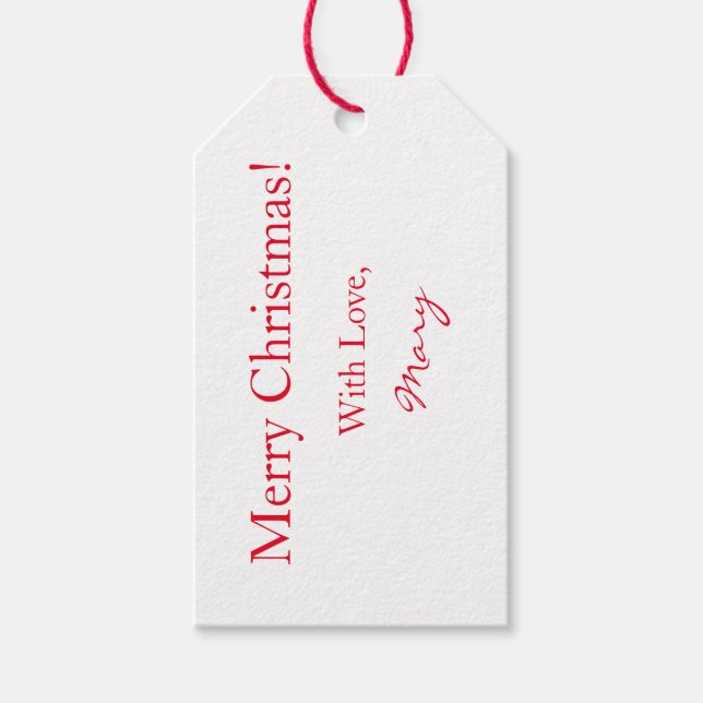 REGALO DE LA ETIQUETA NAVIDAD ÁRBOL CON NOMBRE Y T (Anverso)