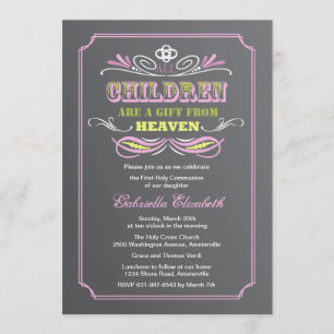 Regalo de la invitación rosa del cielo