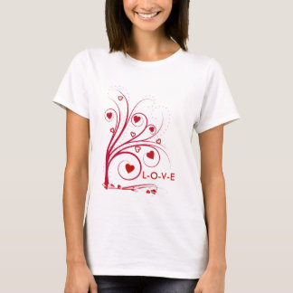 Regalo de la novia del árbol del amor - camiseta