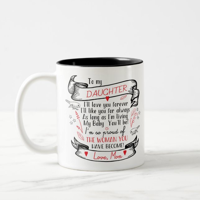 Regalo de la taza de café de la hija de la mamá (Izquierda)