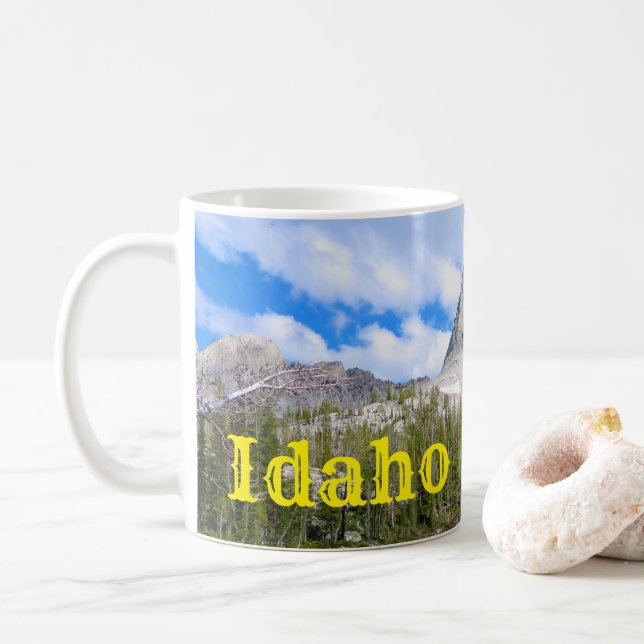 Regalo de la taza de café de montaña de Idaho (Con donut)