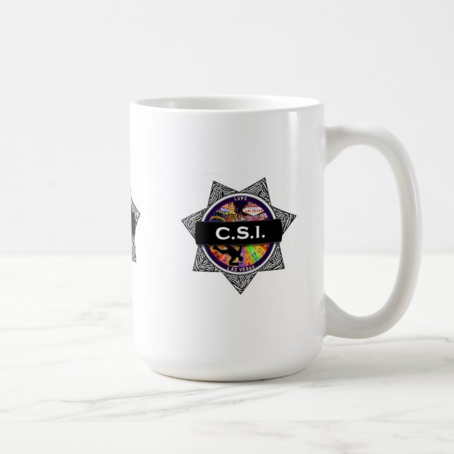 Regalo de la taza de la show televisivo de CSI Las (Derecha)