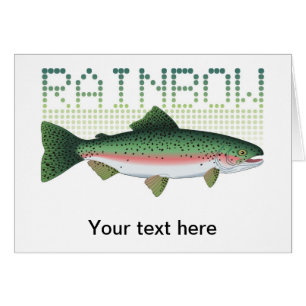 Regalo de la trucha arco iris para un pescador o