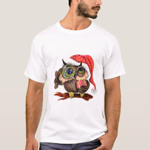 Regalo de lechuza bebé de camiseta para navidades 