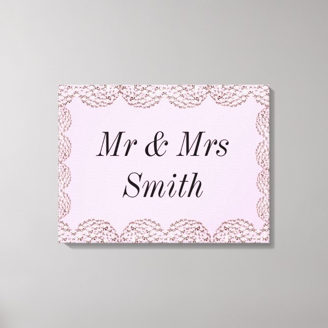 Regalo de lienzo boda personalizado de bonito inus (Anverso)