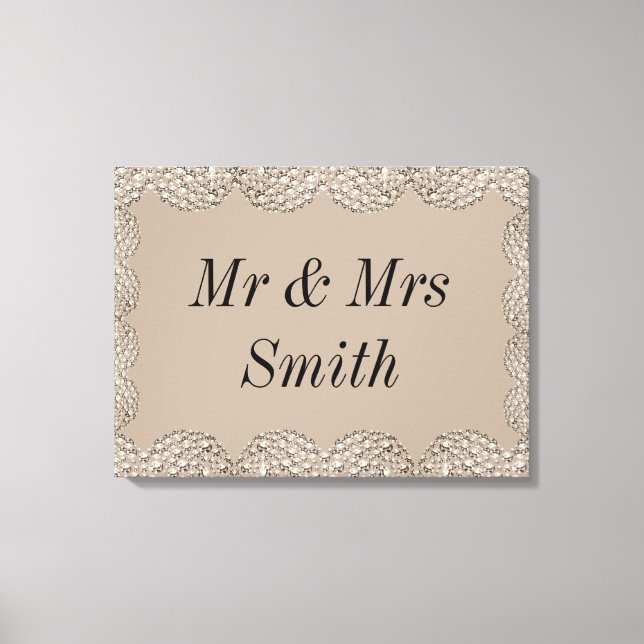 Regalo de lienzo boda personalizado de bonito inus (Anverso)