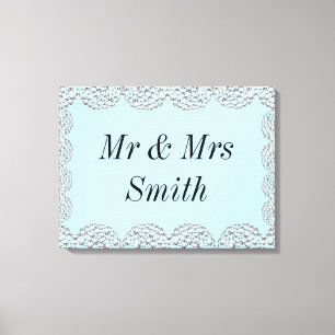 Regalo de lienzo boda personalizado de bonito inus