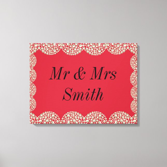 Regalo de lienzo boda personalizado de bonito inus (Anverso)