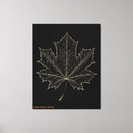 Regalo de Lienzo de Arte Botánico de Hoja de Arce