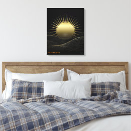 Regalo de Lienzo de Arte Minimalista Sol Horizonte
