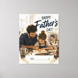 Regalo de lienzo personalizado para padre e hija