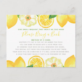 Regalo de limón amarillo cítrico Tarjeta de libro