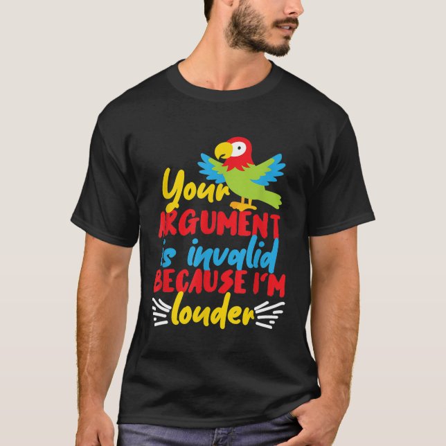 Regalo de loro para Chicas y niños camiseta (Anverso)