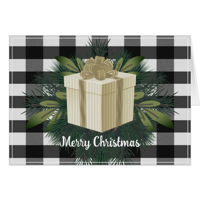 Regalo de los Navidades de Buffalo Plaid | Vacacio (Anverso (Horizontal))