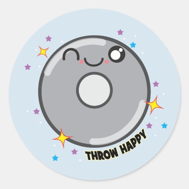 Regalo de los Pegatinas de Kawaii Discus Thrower (Anverso)