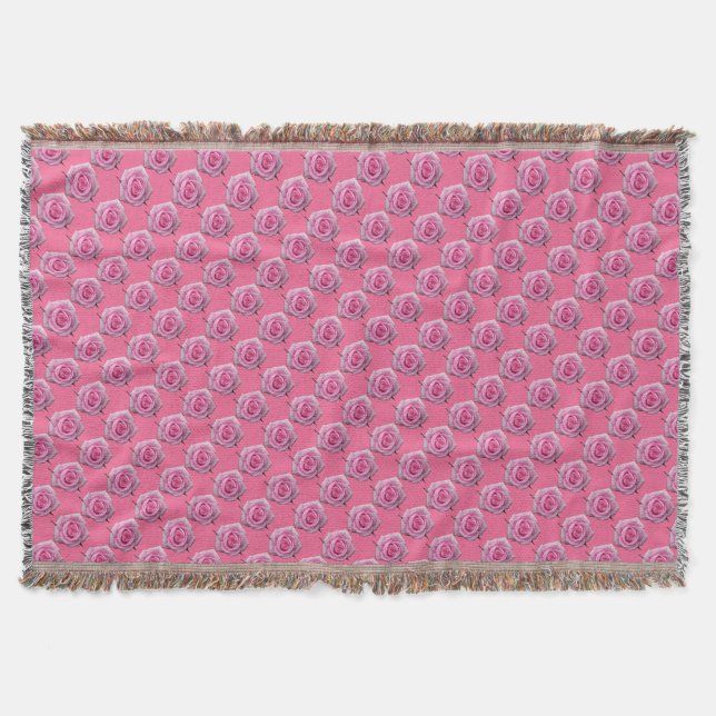 Regalo de mantas rosadas de mantas de flor de Rosa (Anverso)