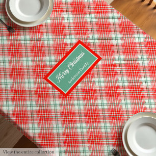 Regalo de mantel de Navidad con monograma idea