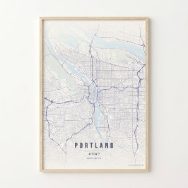 Regalo de mapa de póster de arte de pared de Orego