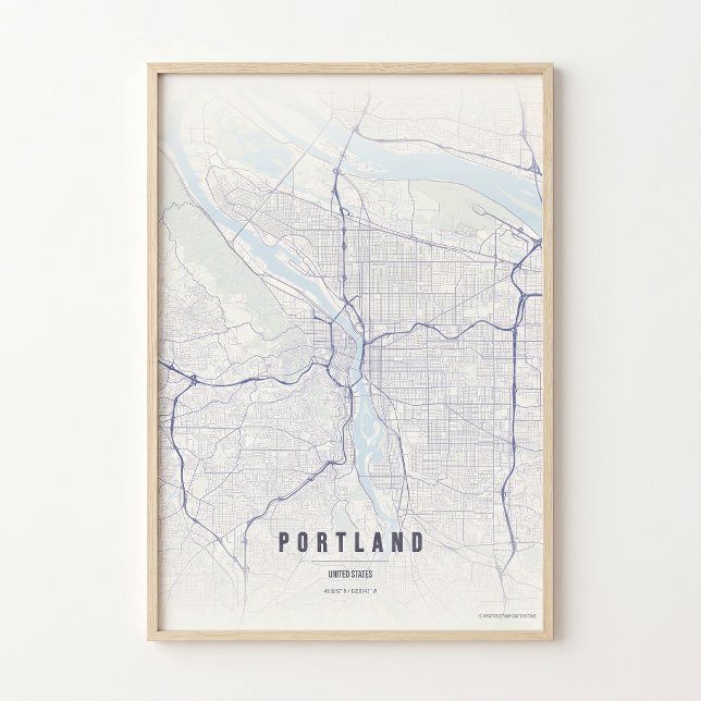 Regalo de mapa de póster de arte de pared de Orego (Subido por el creador)