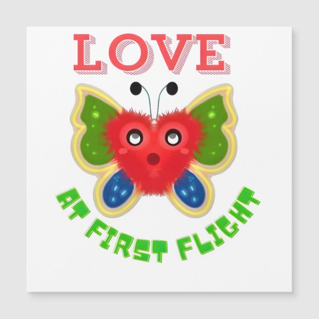 Regalo de mariposa de corazón difuso personalizado (Anverso)