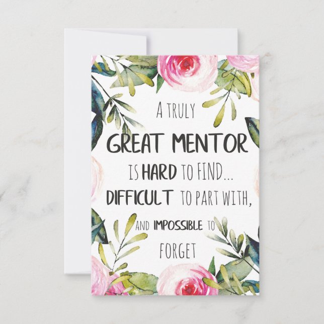 Regalo de mentor verdaderamente grande Cita de agr (Anverso)