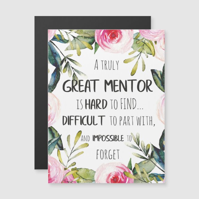 Regalo de mentor verdaderamente grande Cita de agr (Anverso/Reverso)