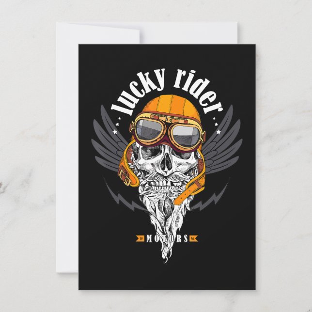 Regalo De Motocicletas Skull Para Los Amantes De L (Anverso)