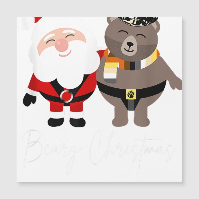Regalo de Navidad Beary Hombre Santa Oso Gay Navid (Anverso)